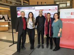 Poster Day 2018 Winners Poster Day willers photo. Left to right: Dr. Joel Goldberg ( Chair of Psycgology department),Shayan Asadi,Amina Yousaf,Dr. M. Herbert and Dr. Jill Rich (Poster day Coordinator)